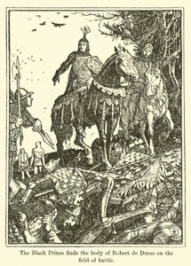 黒王子が戦場でロバートデデュラスの遺体を発見 作： Henry Justice Ford